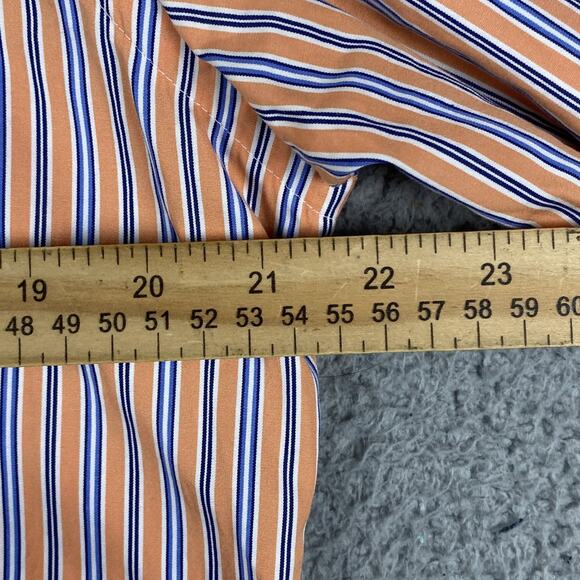 VTG Ralph Lauren Custom Fit Button Down Shirt Men's 16 34/35 Medium Striped - Picture 8 of 12